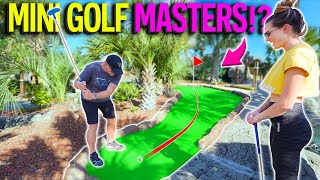 Playing the Mini Golf Masters PROFESSIONAL Course 2v2 Match [upl. by Ikkiv998]