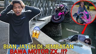 BIAN J4TUH DIJEMBATAN😱 NEKAT NGEBUT NAIK MOTOR ZX25R BARU ARIK PANIK  Mikael TubeHD [upl. by Berwick]