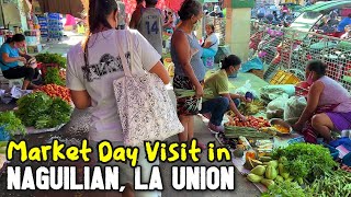 Market Day in NAGUILIAN LA UNION Philippines  Sunday Morning Visit to the PALENGKE Wet Market [upl. by Bolan634]