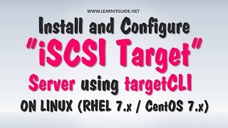 Configure iSCSI Target Server On LINUX Using TargetCLI RHEL 7  CentOS 7 [upl. by Thomasin97]