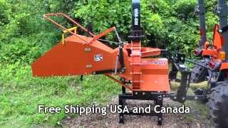 2014 WoodMaxx WM8M Mechanical Auto Feed 8quot PTO wood chipper Walk Around [upl. by Ahsa]