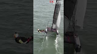 IFLY CATAMARAN FOILER 15Ft sailboat ifly foilingboats capsize speedsail [upl. by Ferwerda]