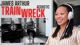 His Voice is Unreal 😩 James Arthur – Train Wreck Acoustic AtHome REACTION [upl. by Pembrook]