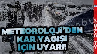 Meteoroloji İstanbula Kar Yağışı İçin Uyarı ve Tarih Verdi ŞEHİR BEMBEYAZ OLACAK [upl. by Meador]