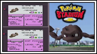 Back to Back SHINY Geodude in Pokemon Crystal Pokemon Stadium 2 Shiny Pokemon [upl. by Olive]