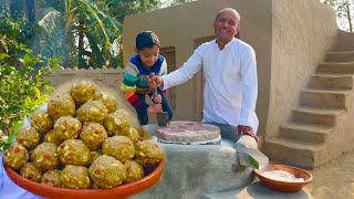 1 KG Chawal ki Pinni  Chawal ke Ladoo Recipe I Rice Flour Laddu  Grandmas Style  Village Food [upl. by Mistrot]