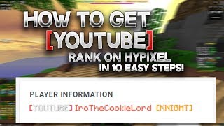 HOW TO GET YOUTUBE RANK ON HYPIXEL IN 10 EASY STEPS [upl. by Mada]