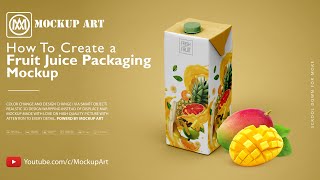 How to make a Juice Packaging mockup  Photoshop Mockup Tutorial [upl. by Seton]