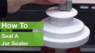 How To Seal A Jar Sealer  FoodSaver® [upl. by Soigroeg716]