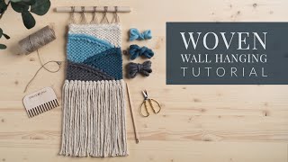 Woven Wall Hanging Tutorial Minimalist Weaving [upl. by Storm818]