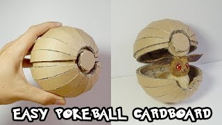 DIY Easy Pokeball From Cardboard Henry Phạm [upl. by Llehcor]