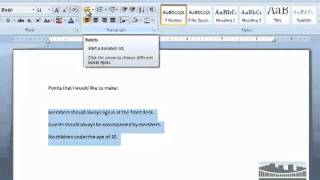 Microsoft Word  How To Make Bullet Points  TechKnowledgeOnDemand [upl. by Akkim]