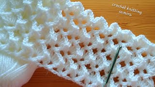 how to crochet an easy fast stitch for beginners ideal for blankets shawlseasy crochet baby blanket [upl. by Shayna995]