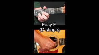 How to Play the Easy F Chord D Shape  BeginnerFriendly Alternative 🎸 learnguitar [upl. by Ivatts]