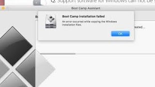 Troubleshoot Boot Camp Installation quotAn Error Occurred While Copying the Windows Installation Filesquot [upl. by Hanshaw]