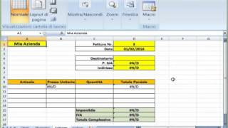 Gestione Magazziono Excel Contabilità Fatture [upl. by Enerod]