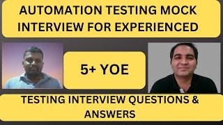 Software Testing Mock Interview Automation Testing Interview RD Automation Learning [upl. by Bonaparte]