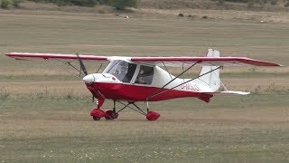 Comco Ikarus C42 Cyclone landing at Airfield Spitzerberg  DMSJS [upl. by Egbert]