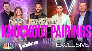 Final Knockout Pairings for Teams Kelly Nick Legend and Blake Revealed  The Voice Knockouts 2021 [upl. by Yorztif]