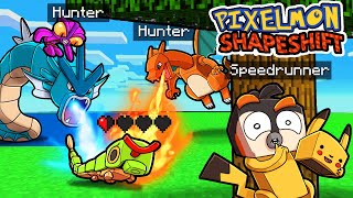 Manhunt SHAPESHIFTER Pixelmon Speedrunner vs Hunters [upl. by Felipe508]