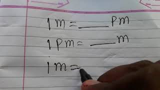 Pico meter pm to meter convert [upl. by Kenwee]