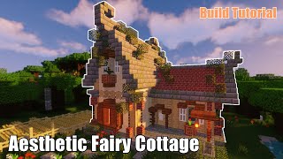 Minecraft Aesthetic Fairy Cottage  Cottagecore Tutorial [upl. by Jean-Claude771]