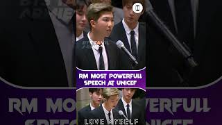 RM Powerful speech in unicef rm rmedits rmfunnymoments btstamilarmies btstamil btsedits [upl. by Assirrem]