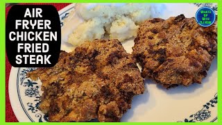 Air Fried Chicken Fried Steak  The best and easiest How to make with just a few ingredients Yum [upl. by Anicart516]