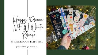 NEW Happy Planner Winter Release  Stickerbook Flipthru  Planning  Planners [upl. by Marylee]