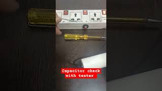 How to check capacitor with tester33uf capacitor kaise check kareshortvideo [upl. by Eniarrol850]