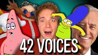 ONE GUY 42 VOICES Mandalorian Harry Potter SpongeBob South Park [upl. by Esille180]