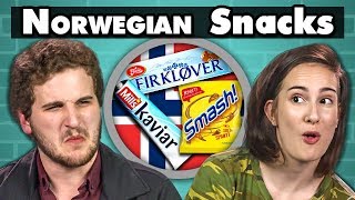 COLLEGE KIDS EAT NORWEGIAN SNACKS  College Kids Vs Food [upl. by Andri15]