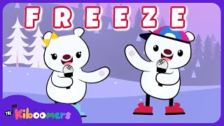 Christmas Freeze Dance  The Kiboomers North Pole Freeze Song for Kids [upl. by Aivitnahs]