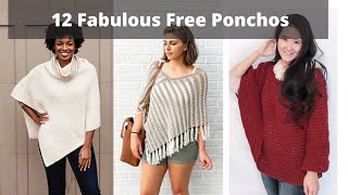 12 Stunning Crochet Poncho patterns [upl. by Tezil]