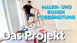 Das Projekt ➡️ Bodenarbeiten und Streichen ohne Ende  Tag 5 bei Malermeister Klinger 😎🫵 [upl. by Shields97]