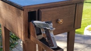 Gun Concealment Furniture End Table with Hidden Gun and Secret Compartment [upl. by Park]