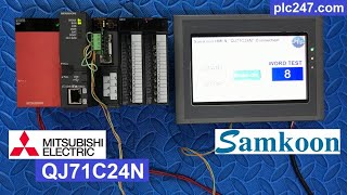 QJ71C24N amp Samkoon HMI quotRS232 Connectionquot Tutorial [upl. by Sahc]