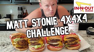 Matt Stonie  In N Out 4x4x4 Challenge [upl. by Lindeberg]