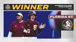 Florida State upsets Alabama to stay alive in WCWS semifinals  Highlights [upl. by Solotsopa]