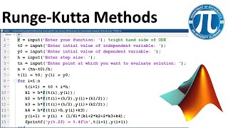 RungeKutta Methods to solve ODEs with MATLAB code [upl. by Hilel]