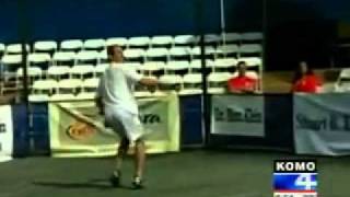 Andy Roddick playing Tennis with a frying Pan [upl. by Norb807]