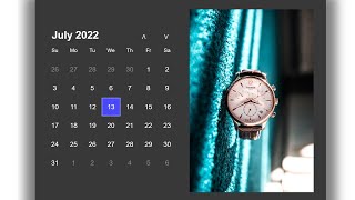 HOW TO CREATE CALENDAR USING HTML AND CSS [upl. by Irot669]