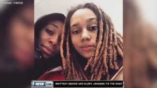 WNBAs Brittney Griner And Glory Johnson Tie The Knot [upl. by Toille884]