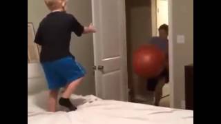 Boy Runs Into Boy With Ball Hits Wall Screaming [upl. by Geiger]