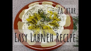 Labneh Easy Homemade Labneh Recipe Labneh with Zaatar or Dry Mint  Food With Nutrient Density [upl. by Herm]