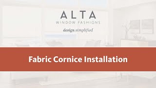 Fabric Cornice Installation [upl. by Barclay778]