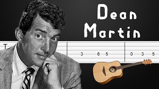 Thats Amore  Dean Martin Guitar Tutorial Guitar Tabs Guitar Lesson Fingerstyle [upl. by Aleakcim]