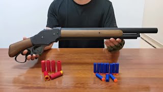 UDL Winchester M1887 Shotgun Unboxing and Review 2022  Lever Action Soft Bullet Toy Gun [upl. by Blane]