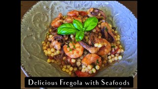 Fregola with Seafoods  Sardinian Pasta  Easy Cook  Italian Recipe [upl. by Sena]