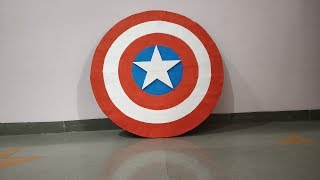 DIY How To Make Captain Americas Shield using cardboard Easiest way [upl. by Hal]